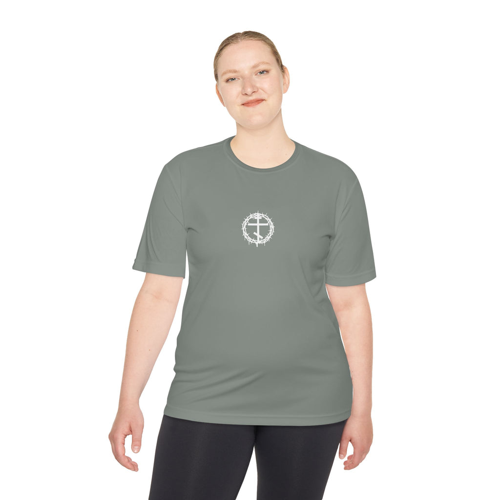 Moisture Wicking Tee with Artistic Design, Breathable Fitness Shirt, Casual Activewear for Men & Women, Perfect for Workouts & [...]