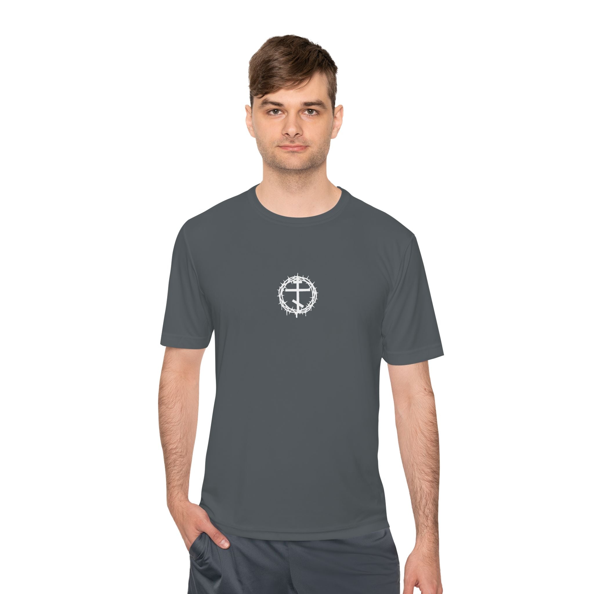 Moisture Wicking Tee with Artistic Design, Breathable Fitness Shirt, Casual Activewear for Men & Women, Perfect for Workouts & [...]